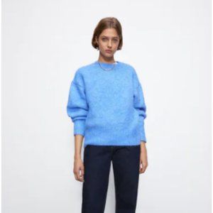 Zara Oversized Knit Sweater -- Blue